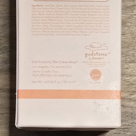 Gudetama X The Creme Shop Hand Cream Peach 1.69oz - Picture 6 of 6